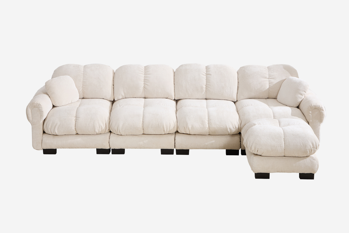 PRINCE 131" 4-Seater Sofa With 1 Ottoman