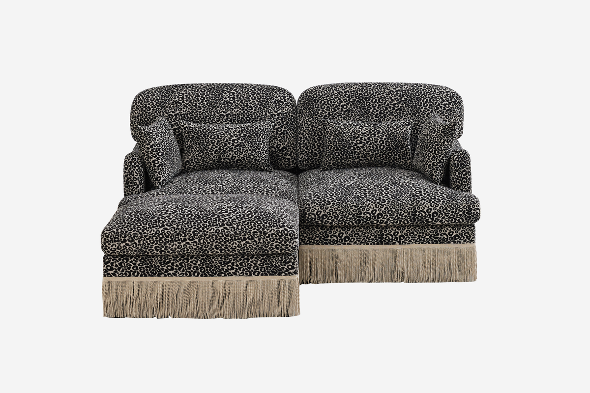 ORLAVO 69" Loveseat With 1 Ottoman