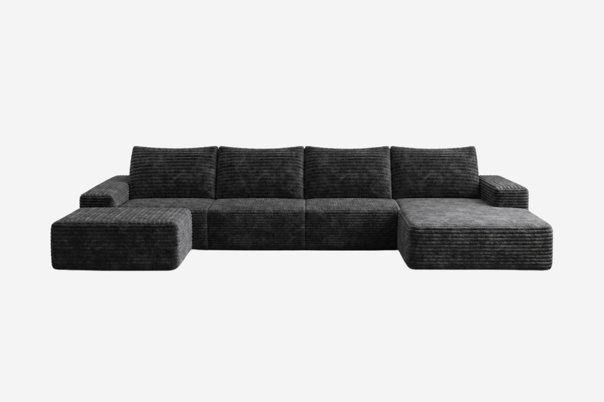 ZORNIQ 135" Right Chaise Sofa with 1 Ottoman