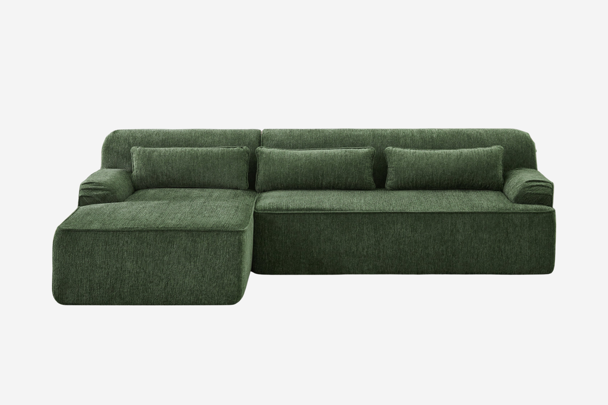 ZELAR 102" Chenille Left Chaise Sofa