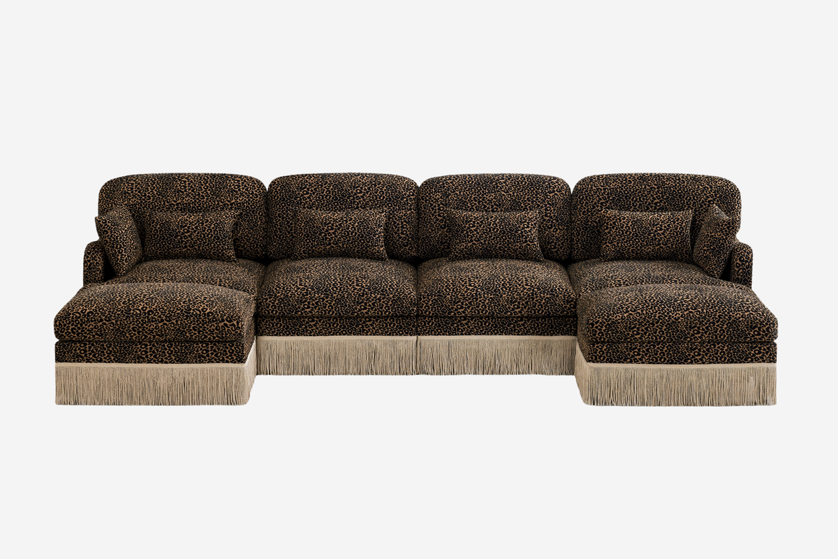 ORLAVO 131" 4-Seater Sofa With 2 Ottomans