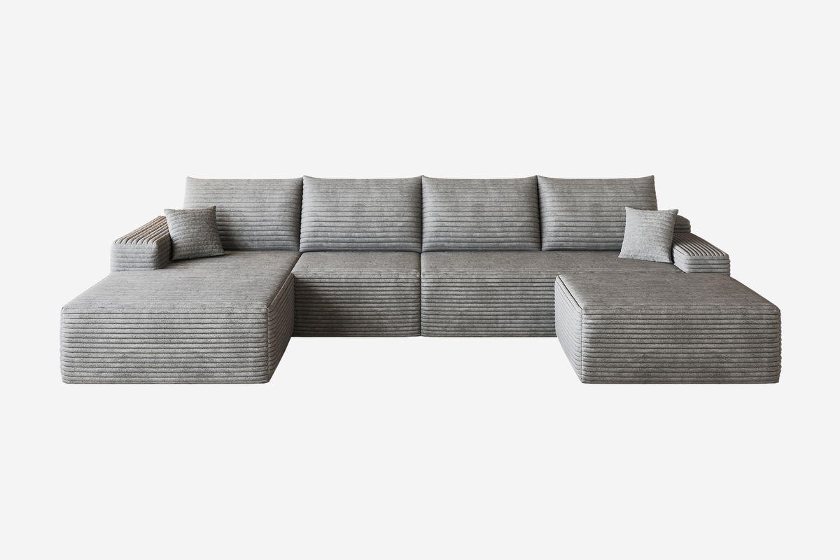 ORVITEX 135" Left Chaise Sofa with 1 Ottoman