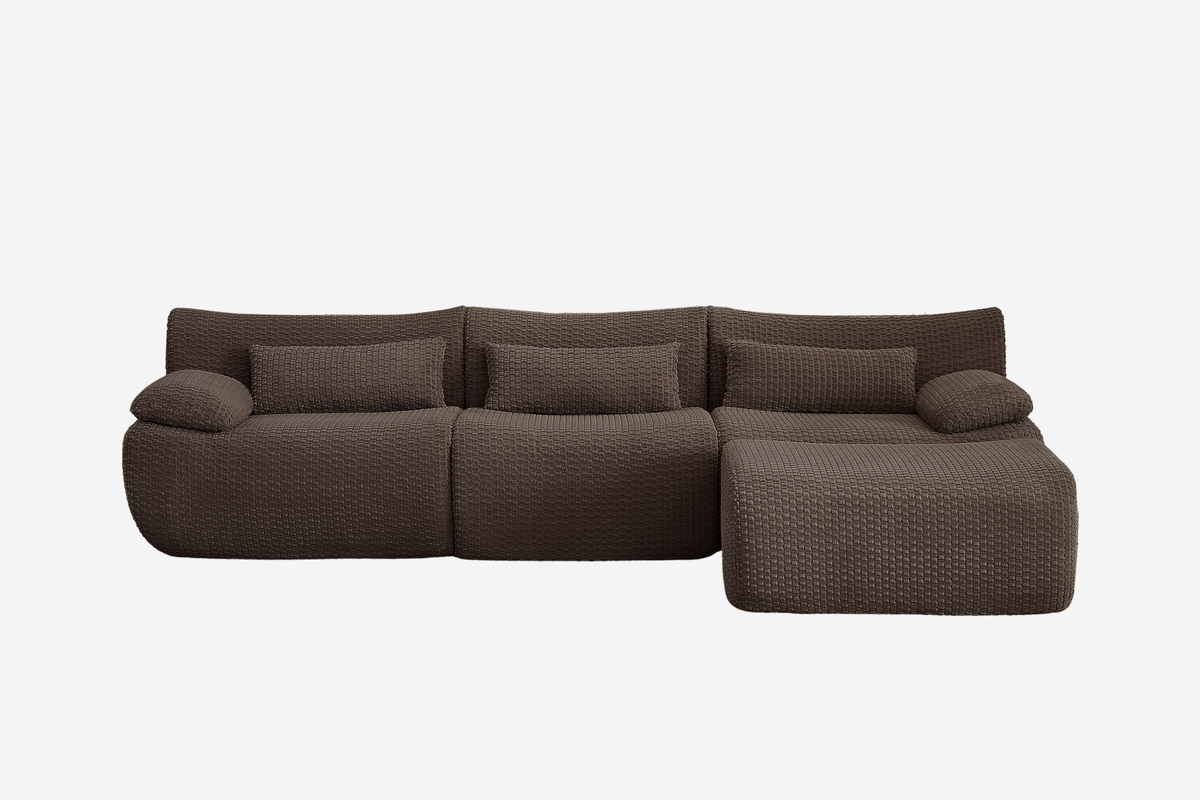 FLOVEX 110" 3-Seater Sofa with 1 Ottoman