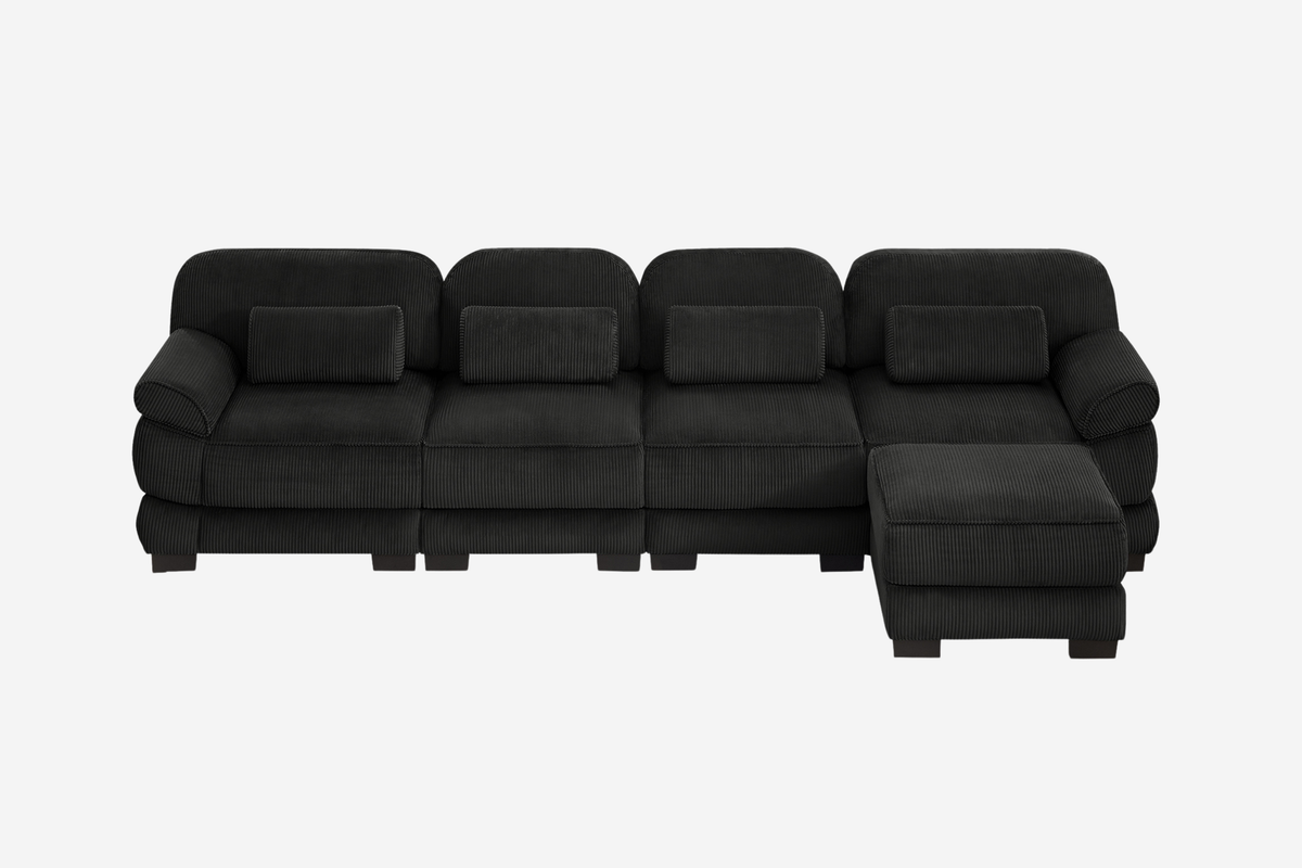 MASON 132" 4-Seater Sofa with 1 Ottoman