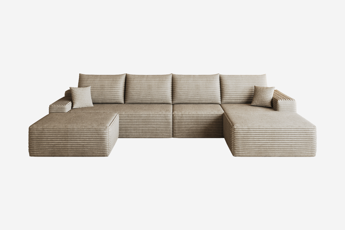 ORVITEX 135" Right Chaise Sofa with 1 Ottoman