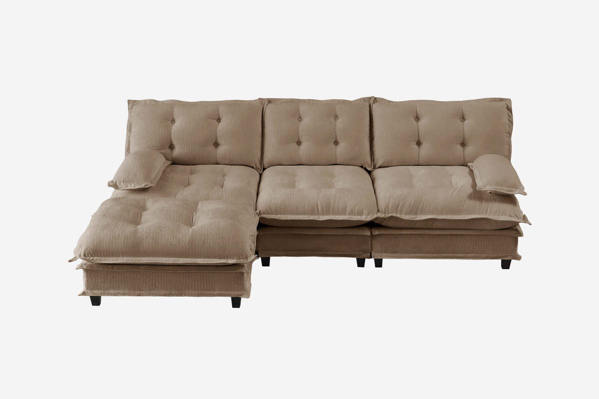 MARLOX 107" 3-Seater Sofa with 1 Ottoman