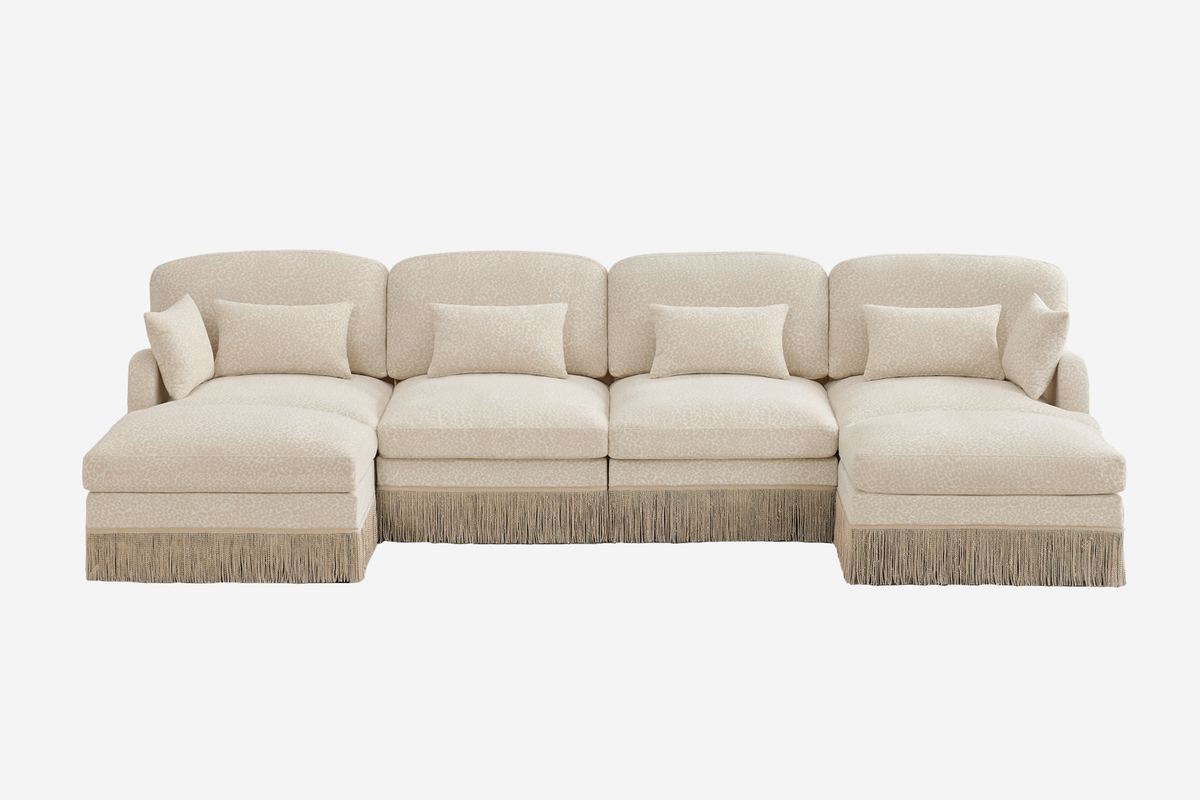 ORLAVO 131" 4-Seater Sofa With 2 Ottomans