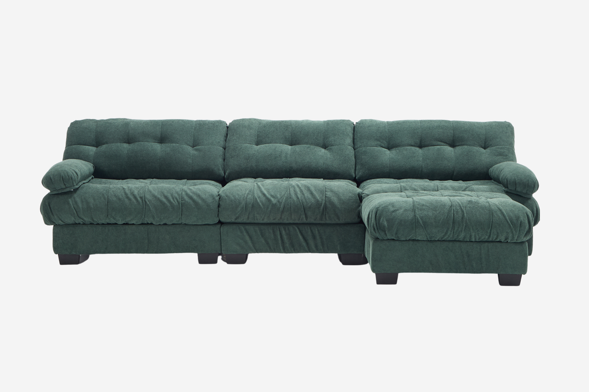 FELZARO 123" 3-Seater Sofa with 1 Ottoman