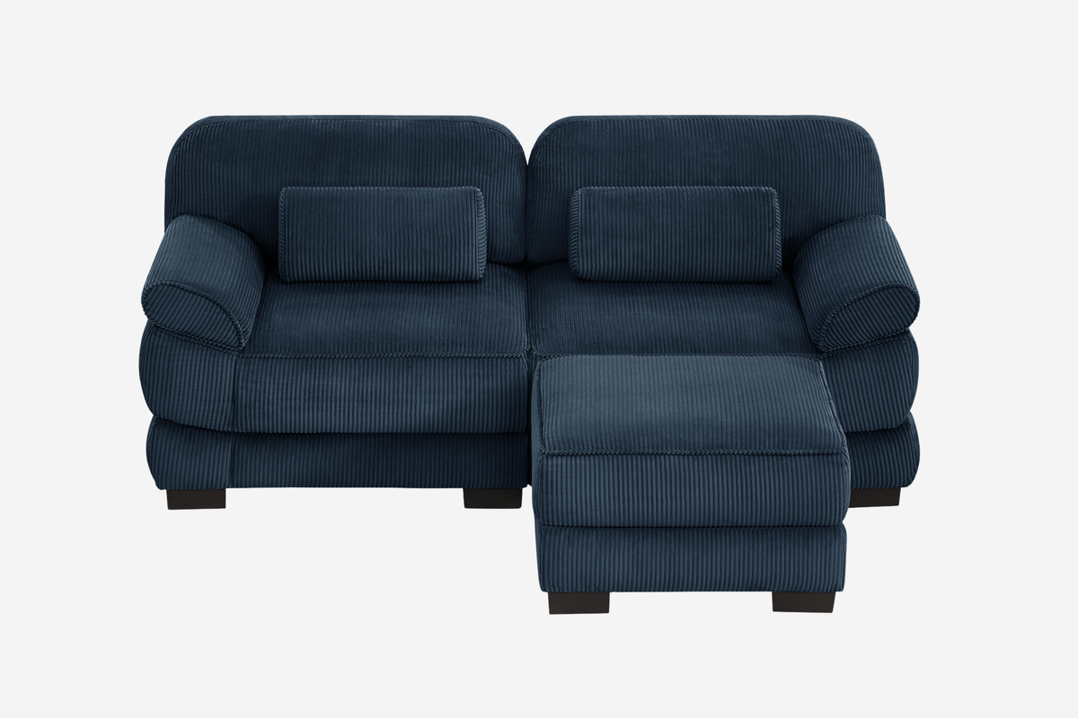 MASON 76" Loveseat with 1 Ottoman