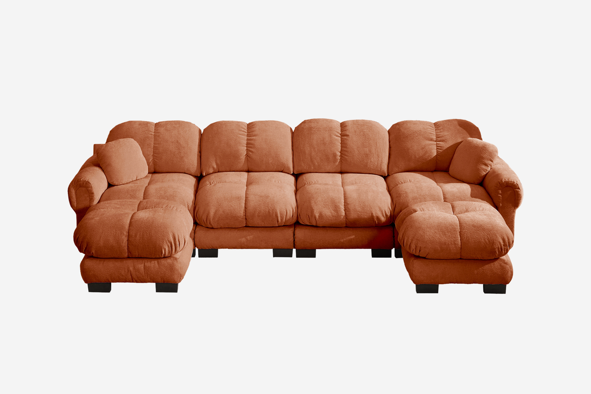PRINCE 131" 4-Seater Sofa With 2 Ottomans