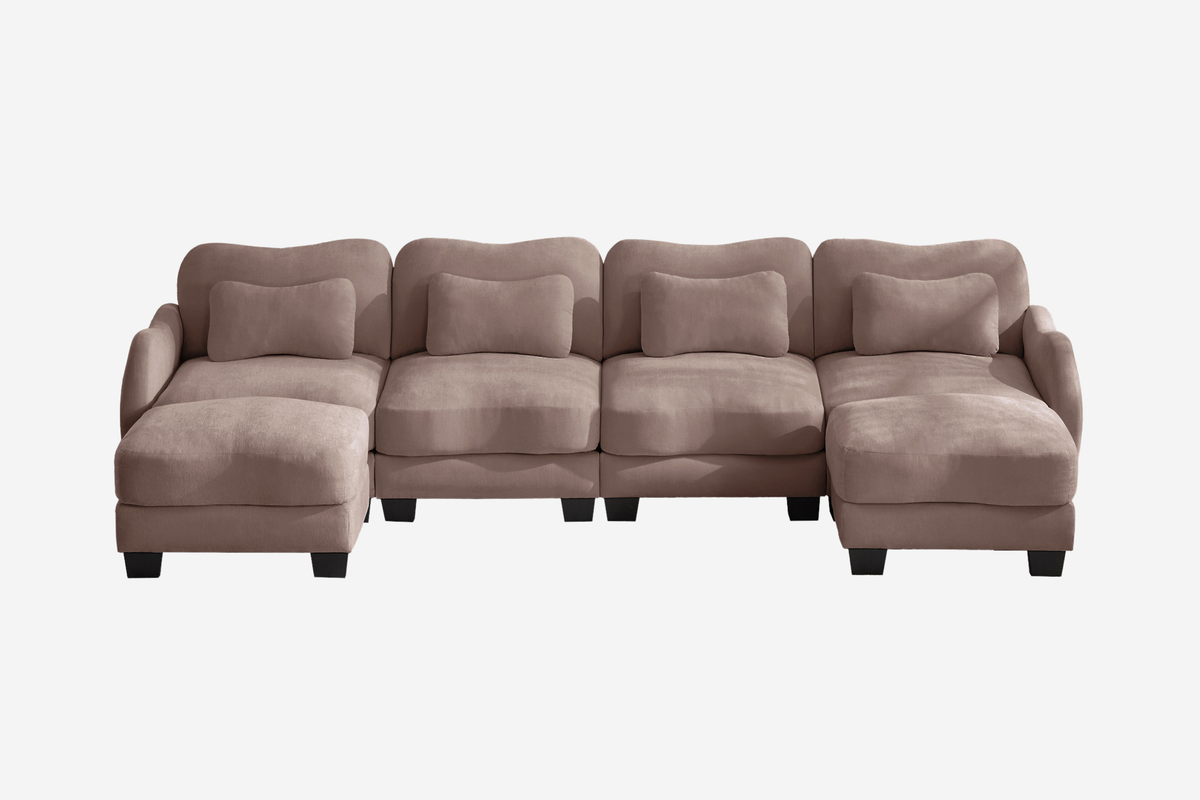 WAVE 131" 4-Seater Sofa With 2 Ottomans