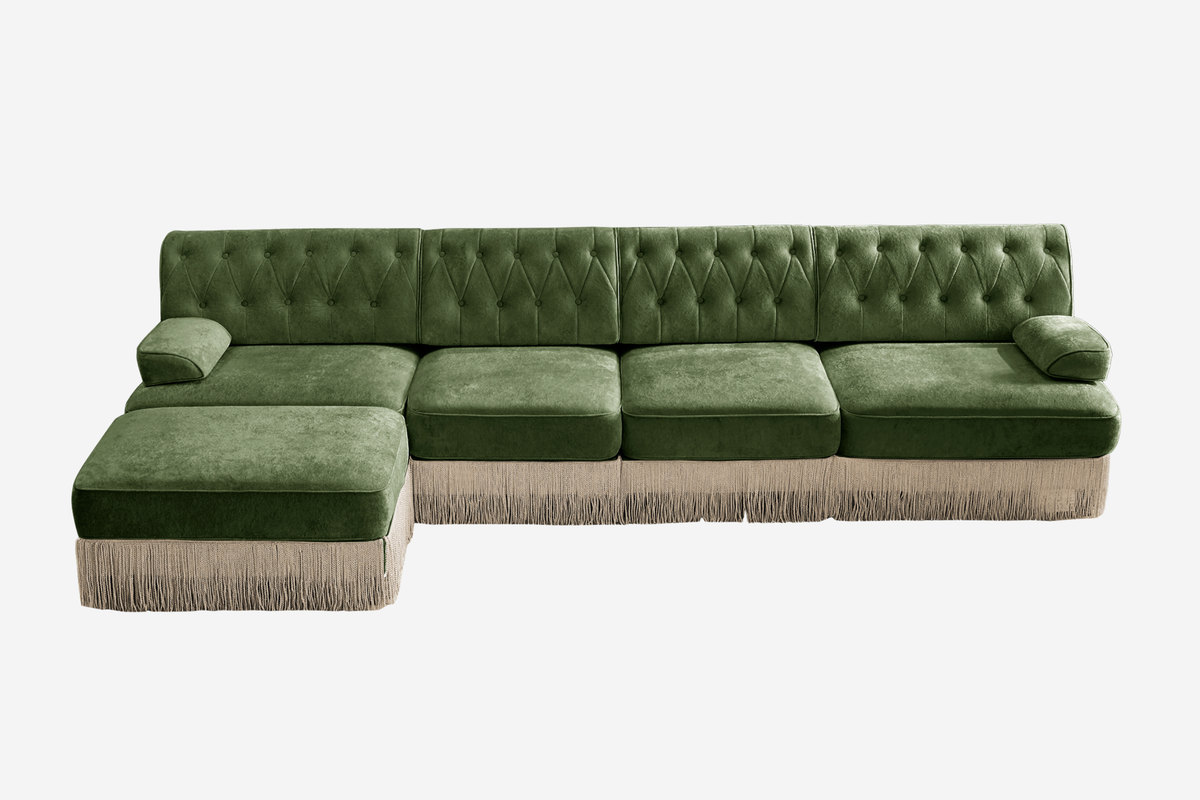 ELIZA 135" 4-Seater Sofa With 1 Ottoman