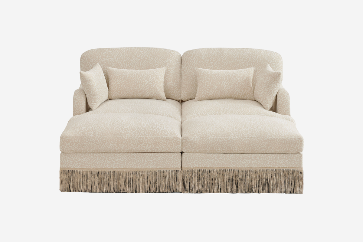 ORLAVO 69" Loveseat With 2 Ottomans