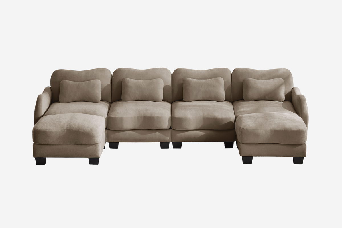 WAVE 131" 4-Seater Sofa With 2 Ottomans
