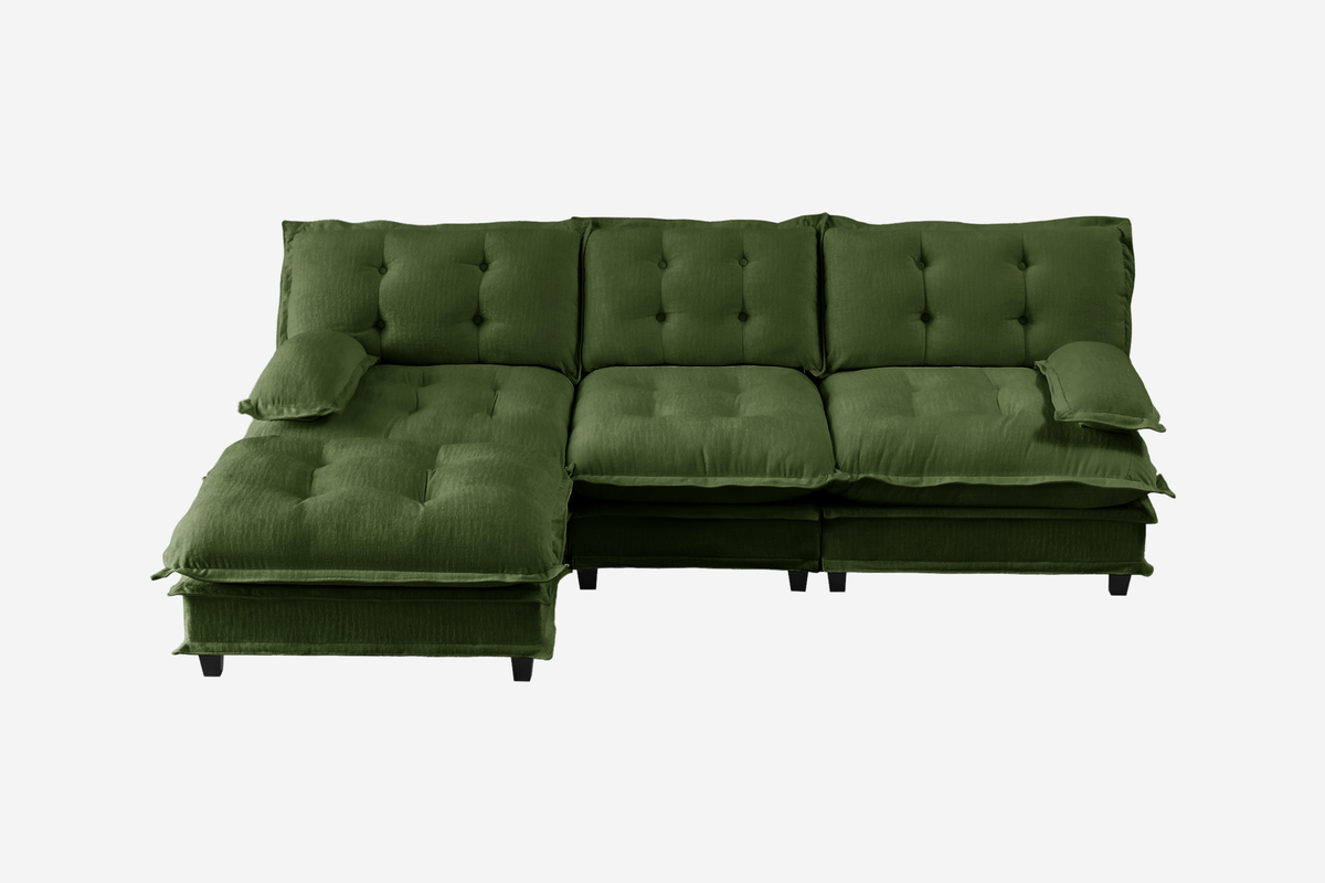 MARLOX 107" 3-Seater Sofa with 1 Ottoman