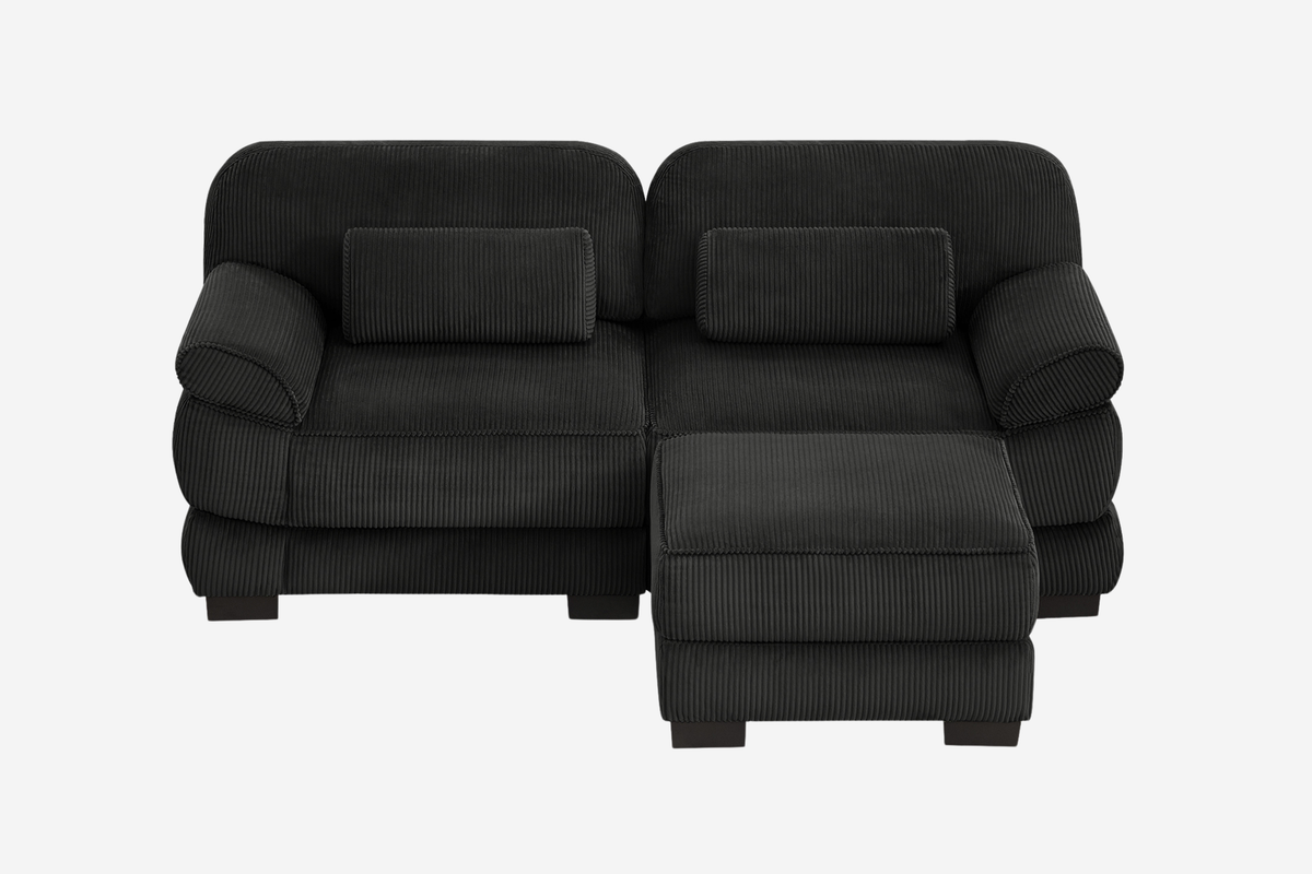 MASON 76" Loveseat with 1 Ottoman