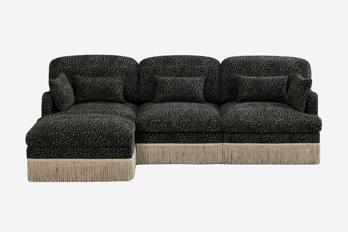 ORLAVO 100" 3-Seater Sofa With 1 Ottoman