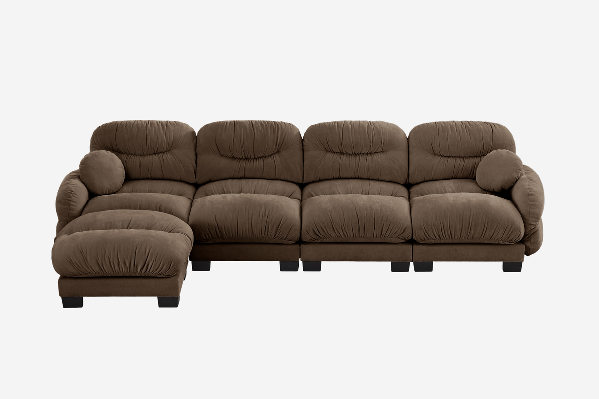 FLORA 150" 4-Seater Sofa With 1 Ottoman