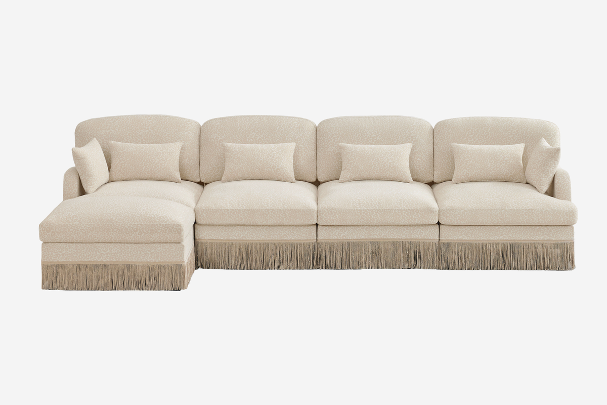 ORLAVO 131" 4-Seater Sofa With 1 Ottoman