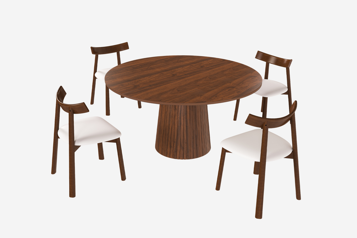 CYNOVA 47" Round Dining Table Set of 4