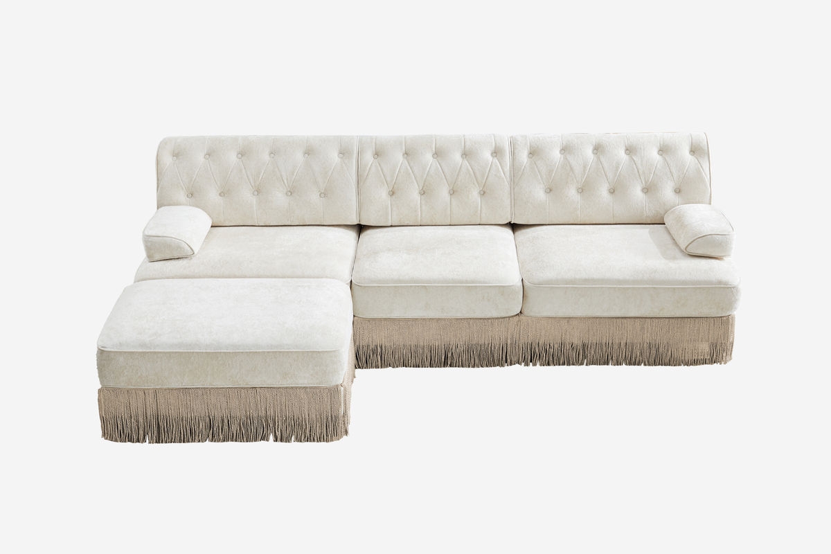 ELIZA 106" 3-Seater Sofa With 1 Ottomans