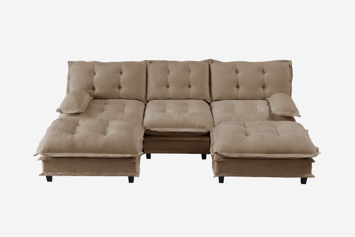MARLOX 107" 3-Seater Sofa with 2 Ottomans