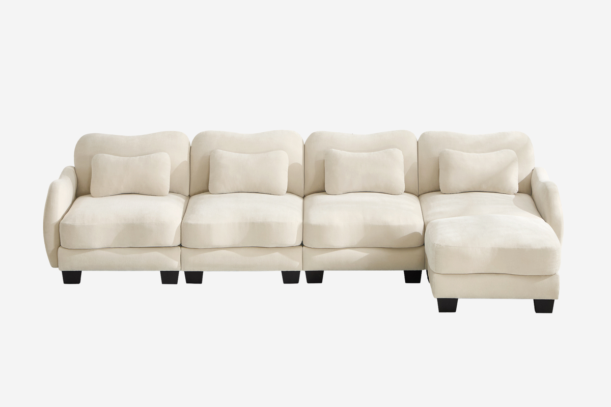 WAVE 131" 4-Seater Sofa With 1 Ottoman
