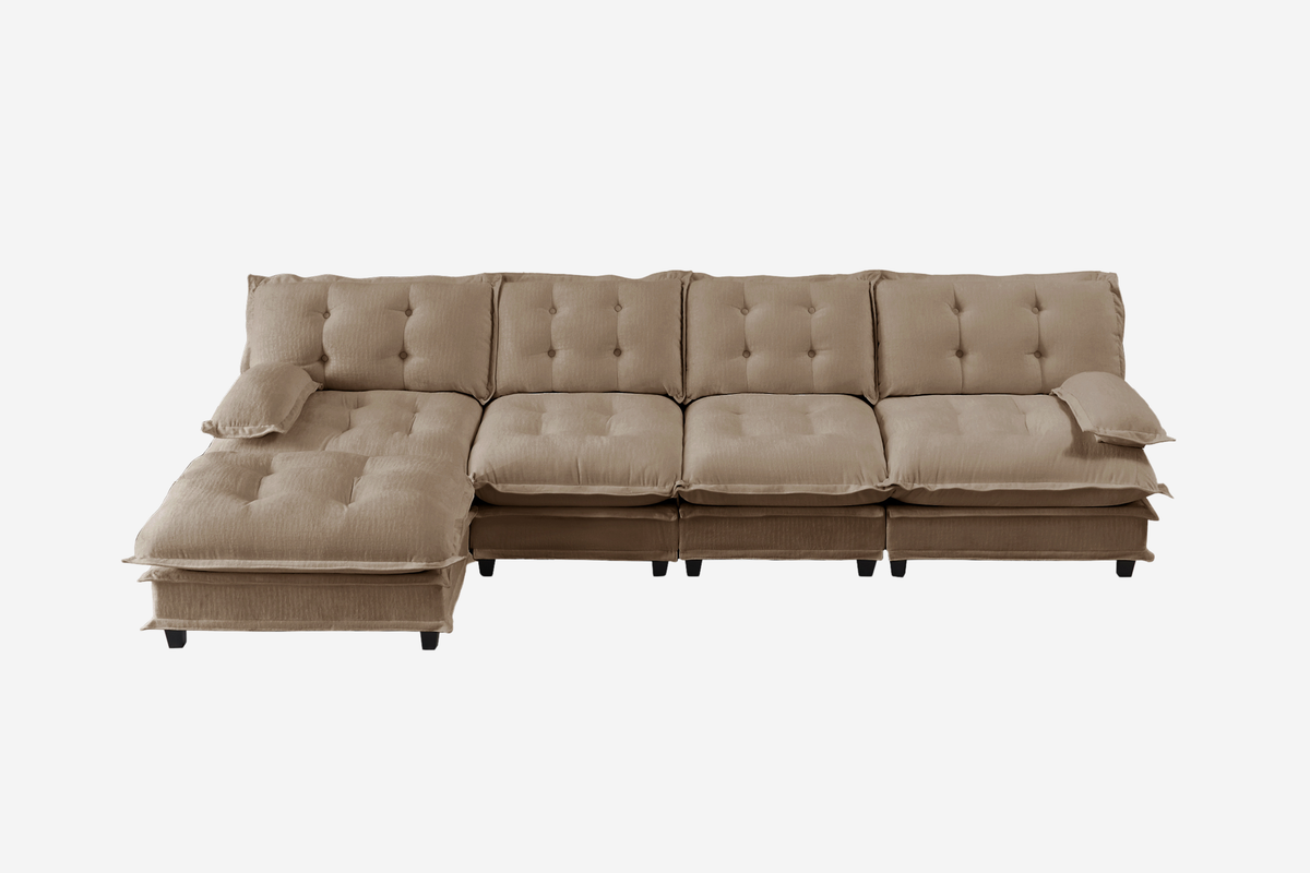 MARLOX 138" 4-Seater Sofa with 1 Ottoman