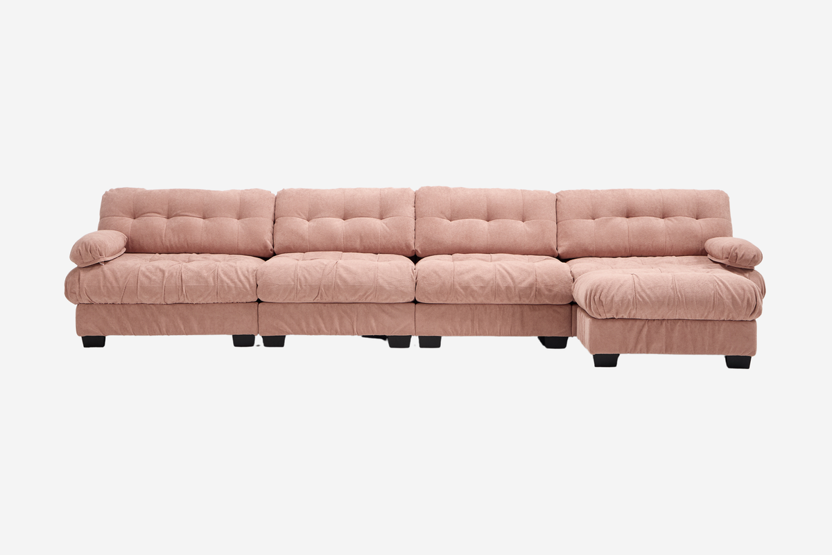 FELZARO 158" 4-Seater Sofa with 1 Ottoman