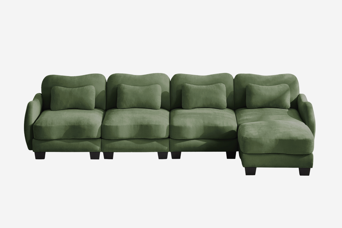 WAVE 131" 4-Seater Sofa With 1 Ottoman