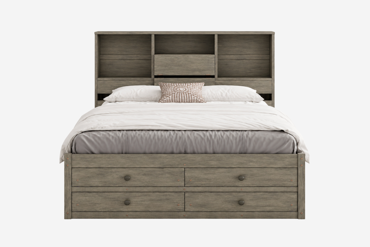 TOVARIX Queen Size Bed Frame with Storage