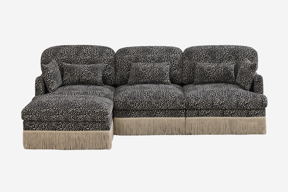 ORLAVO 100" 3-Seater Sofa With 1 Ottoman