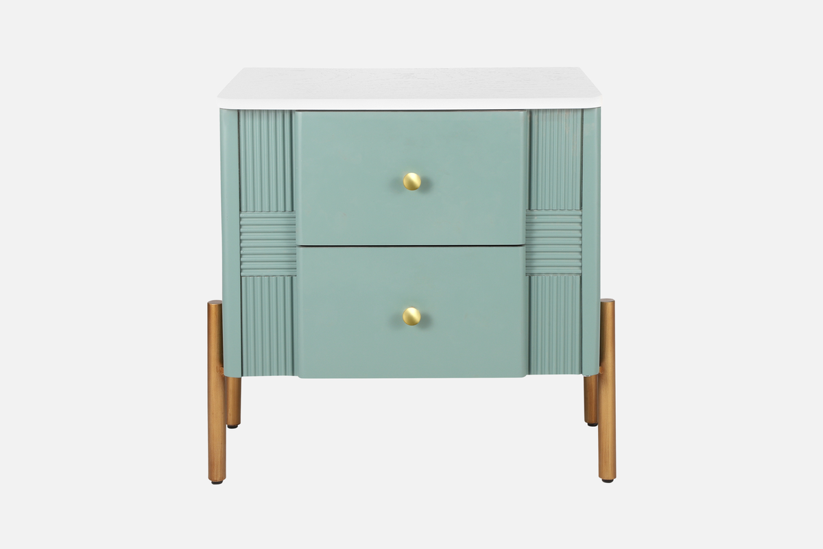 HERIN Modern Nightstand with 2 Storage Drawer