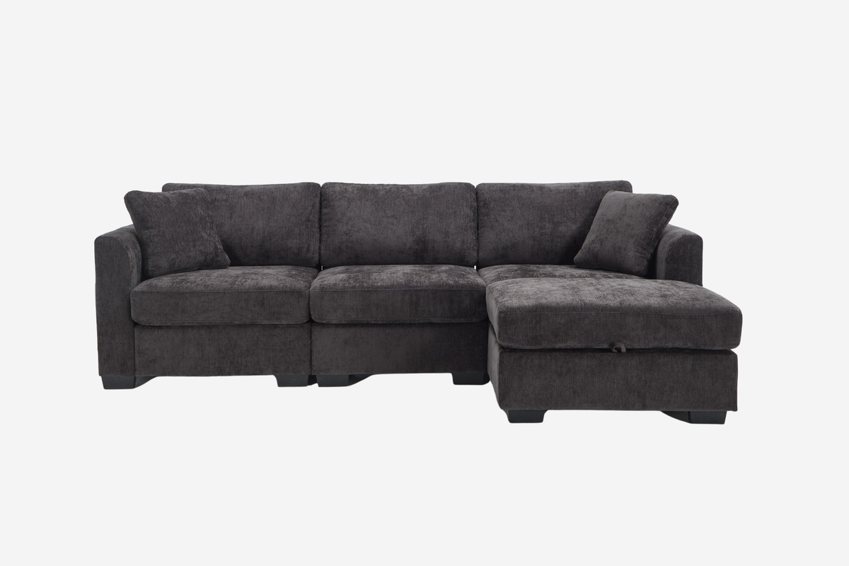 NARLO 97" 3-Seater Sofa with 1 Storage Ottoman
