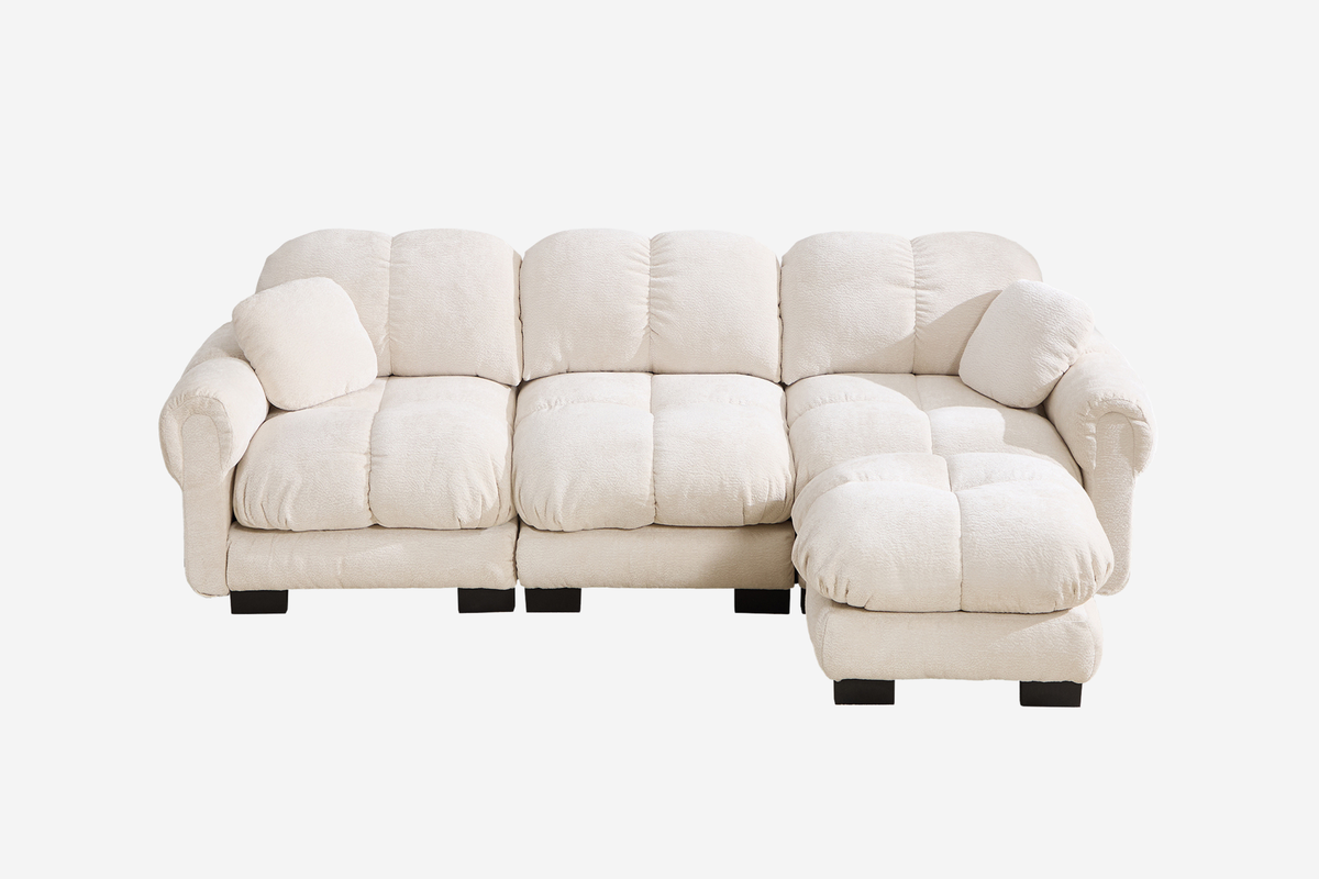PRINCE 103" 3-Seater Sofa With 1 Ottoman