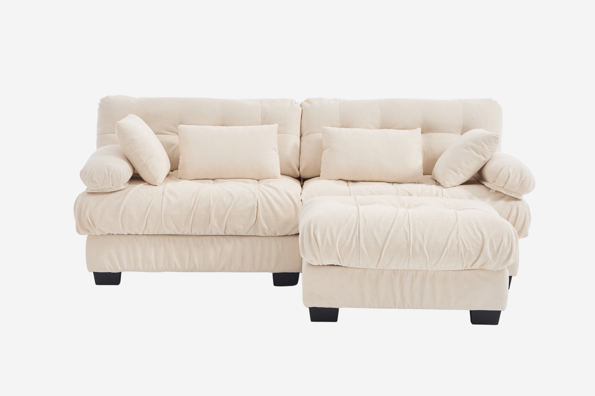 FELZARO 88" Loveseat Sofa with 1 Ottoman