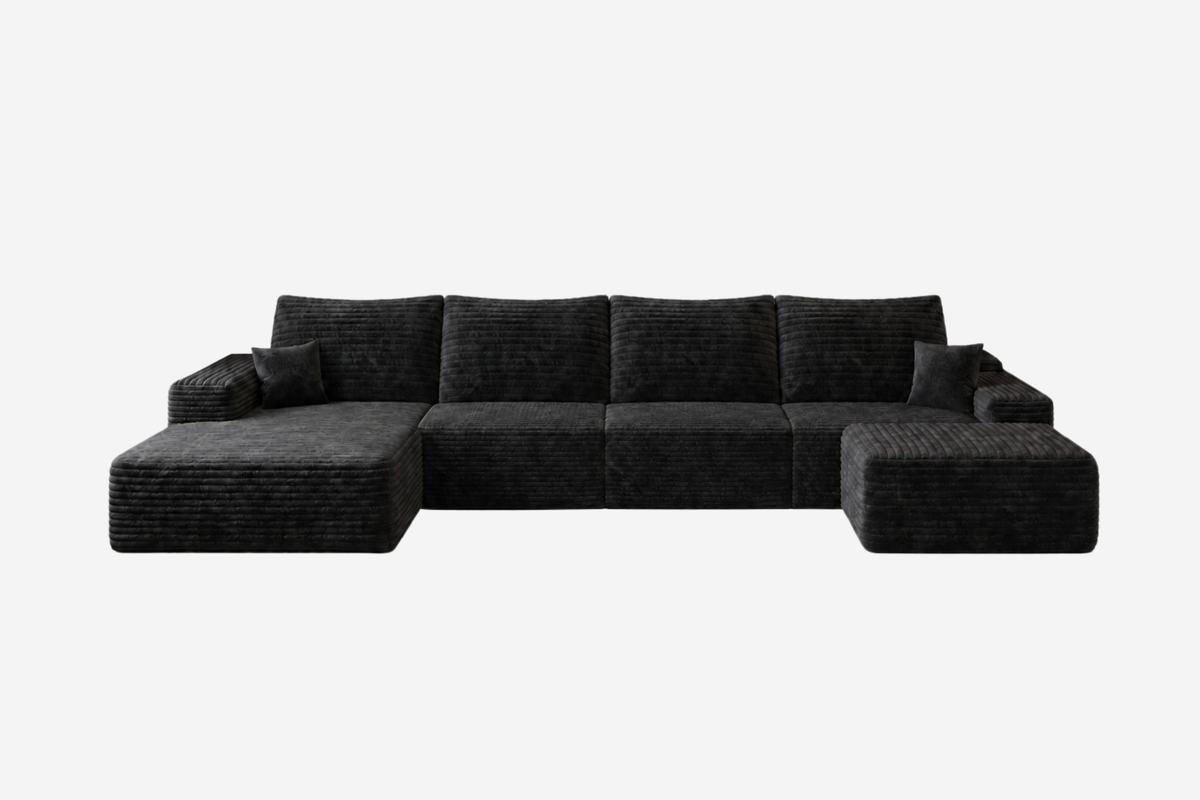 ZORNIQ 135" Left Chaise Sofa with 1 Ottoman