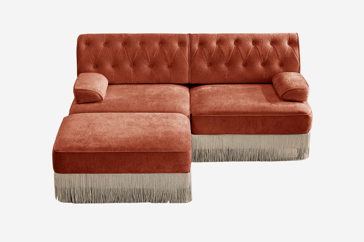 ELIZA 76" Loveseat Sofa With 1 Ottoman