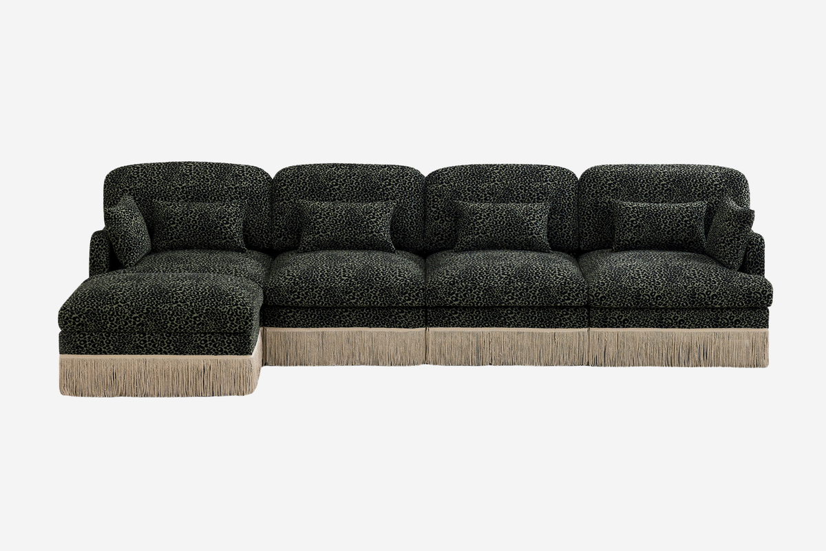 ORLAVO 131" 4-Seater Sofa With 1 Ottoman