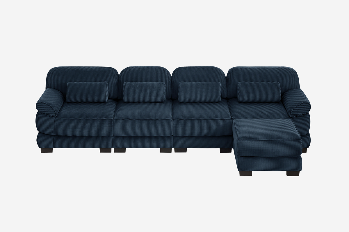 MASON 132" 4-Seater Sofa with 1 Ottoman