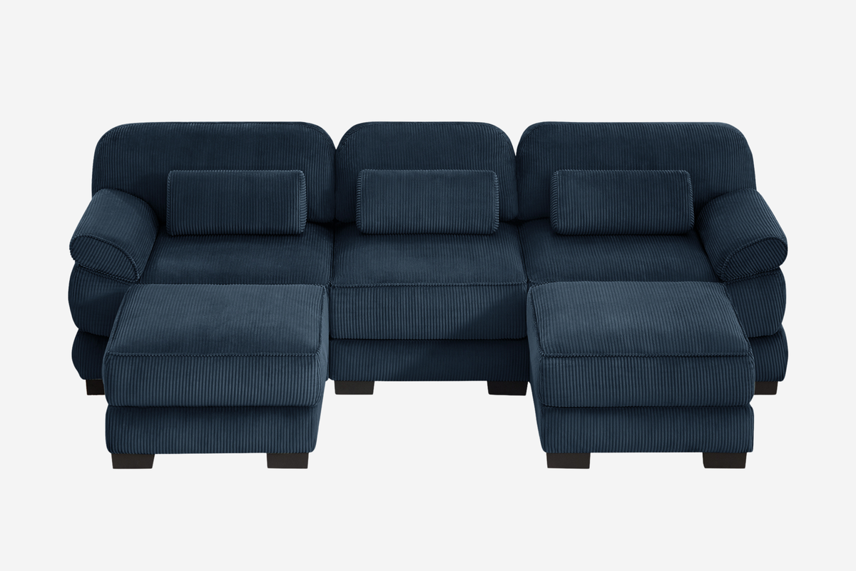 MASON 104" 3-Seater Sofa 2 with Ottomans
