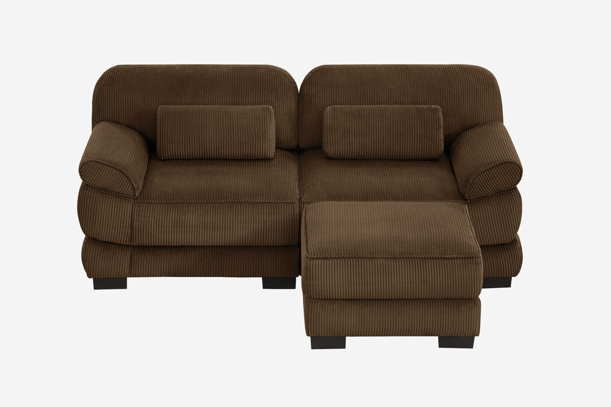 MASON 76" Loveseat with 1 Ottoman