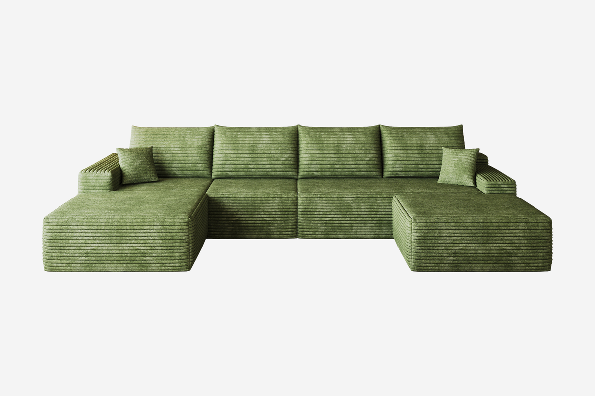 ORVITEX 135" Left Chaise Sofa with 1 Ottoman