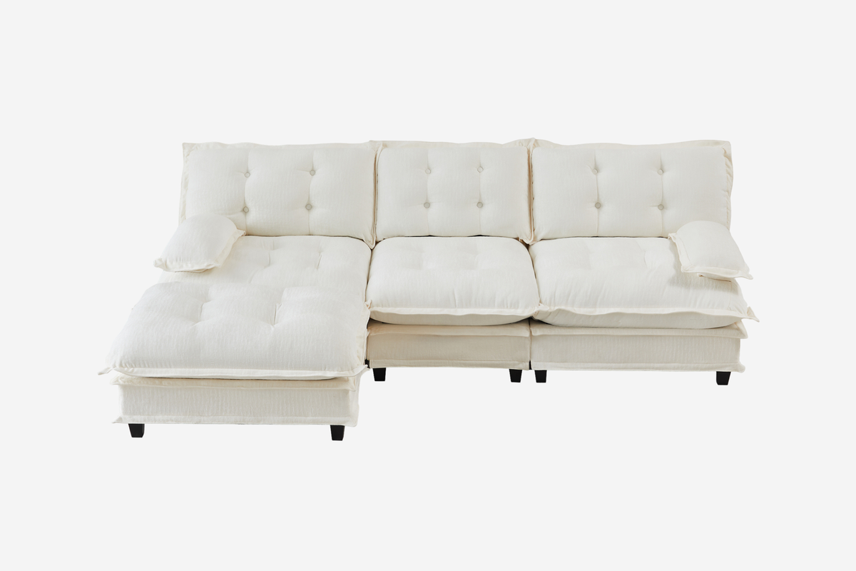 MARLOX 107" 3-Seater Sofa with 1 Ottoman