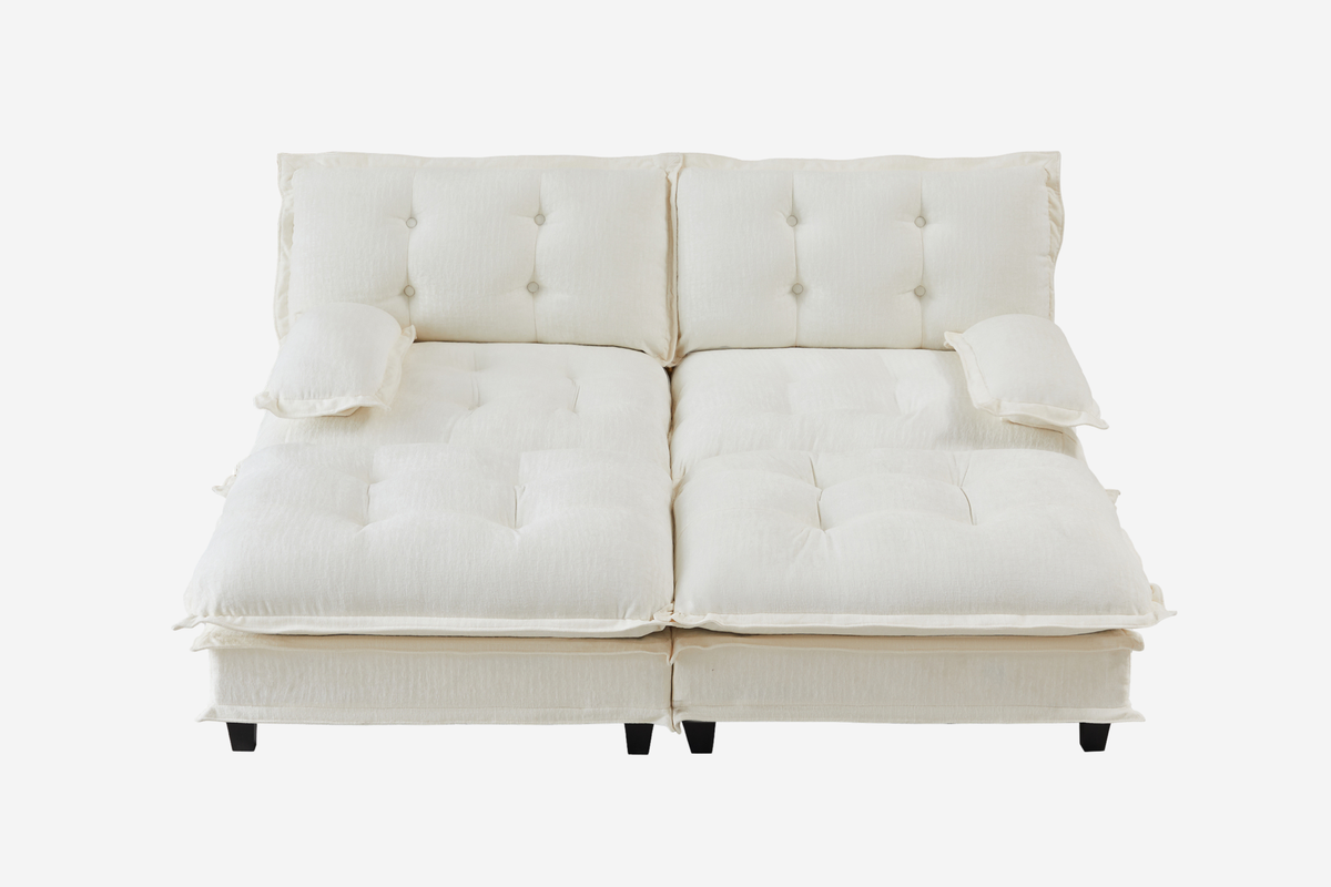 MARLOX 77" Loveseat with 2 Ottomans