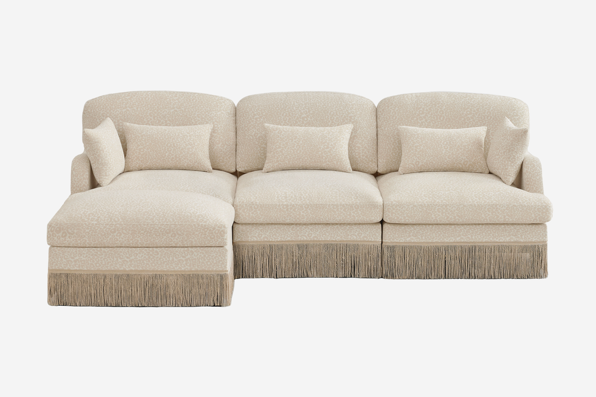 ORLAVO 100" 3-Seater Sofa With 1 Ottoman