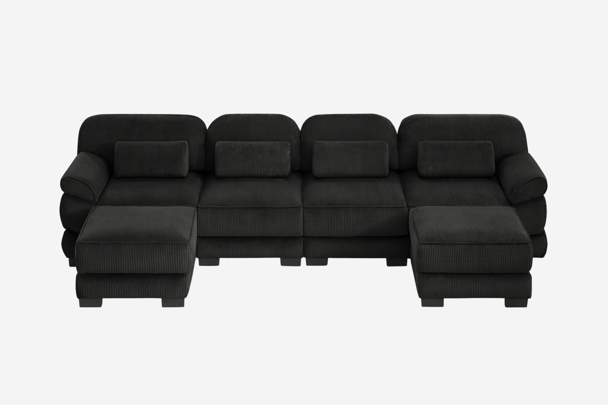 MASON 132" 4-Seater Sofa with 2 Ottomans