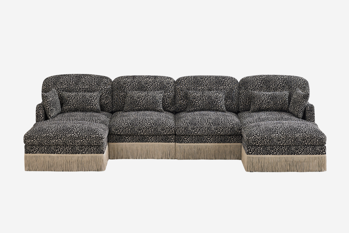 ORLAVO 131" 4-Seater Sofa With 2 Ottomans