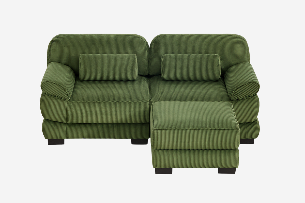 MASON 76" Loveseat with 1 Ottoman