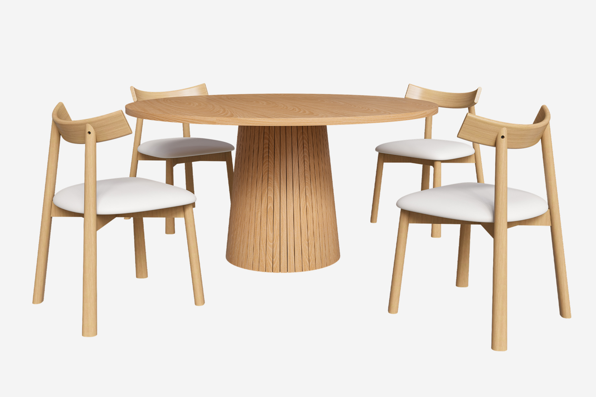 CYNOVA 47" Round Dining Table Set of 4